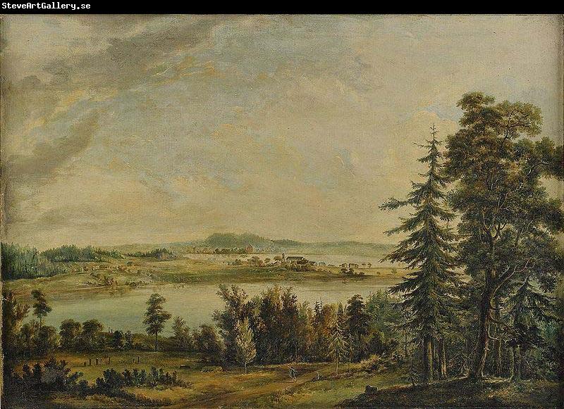 Carl Jonas Linnerhielm View over Hallsnas mansion